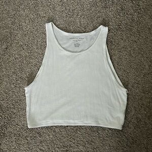 American Eagle Soft & Sexy White Cropped Tank size XS and L
